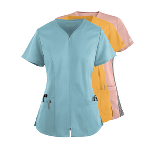 Ensemble de Blouse et Pantalon Chirurgical Unisexe en Coton Tricoté de Haute Qualité avec Logo Personnalisé OEM, Col en V, pour Infirmières et Uniformes d'Hôpital - Product Image 6
