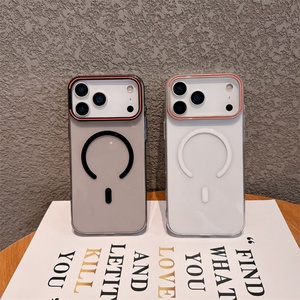 <b>Camera</b> Stand Bracket Magnetic Transparent Phone Case for <b>iPhone</b> 17 Air 16 15 14 Pro Max Wireless Charging Acrylic Protect <b>Cover</b> - Product Image 2
