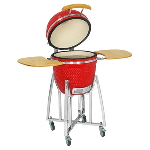 SEB <span class=keywords><strong>KAMADO</strong></span> 18 pouces <span class=keywords><strong>japonais</strong></span> <span class=keywords><strong>kamado</strong></span> grills charbon de bois avec table fumeur <span class=keywords><strong>bbq</strong></span> céramique rouge <span class=keywords><strong>kamado</strong></span> grill - Product Image 3