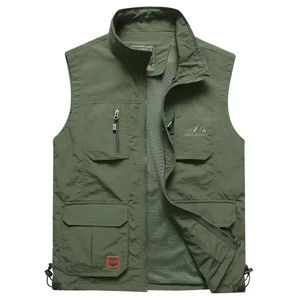 Vente directe d'usine, <span class=keywords><strong>gilet</strong></span> de pêche décontracté pour homme personnalisé en polyester, <span class=keywords><strong>gilet</strong></span> respirant multi-poches de haute qualité avec logo - Product Image 2