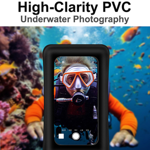 Taille universelle couleur unie PVC Airbag flottant natation téléphone portable <span class=keywords><strong>étanche</strong></span> poche de rangement pochette Pack <span class=keywords><strong>étanche</strong></span> sacs étui - Product Image 4