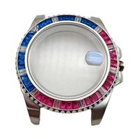 Nouveau boîtier de montre de plongée Submarin 40mm boîtier en diamant en acier inoxydable 316L verre saphir adapté au mouvement 2813/8215