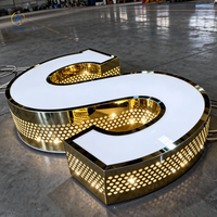 Enseigne Lumineuse LED 3D Sur Mesure en Acier Inoxydable, Étanche et Très Lumineuse, pour Publicité Extérieure