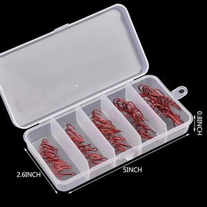 50PCS High Carbon Steel Red Treble <strong>Hooks</strong> Kit <strong>Assorted</strong> Size Triple Fishing <strong>Hooks</strong> with Round Bend for Lures Freshwater Saltwater - Product Image 6
