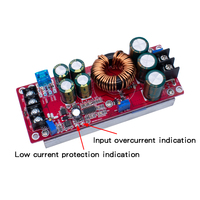Convertisseur DC 1200W 20A, module d'alimentation élévateur de tension, entrée 8-60V, sortie 12-83V, avec dissipateur thermique, 1200W 20A, 12V vers 24V 48V