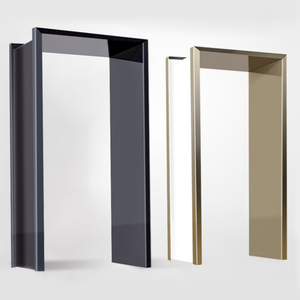 Profilo di rivestimento del bordo della parete del soggiorno moderno in acciaio inossidabile spazzolato oro personalizzato per accessori di piastrelle e copertura del telaio della porta - Product Image 1