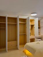 Bureau d'angle moderne intégré et personnalisé pour chambre à coucher, avec bibliothèque et armoire, pour salle à manger, maison, villa, salon