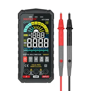 MAYILON Ht126b 6000 Counts Smart Digital Multimeter With Lcd Display Dc Ac Voltmeter For Home (250v Fuse)