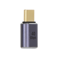 Adaptador VCOM USB4 de 100W con Carga PD, Conector USB Tipo C Macho a Hembra de Aluminio para Cable de Datos