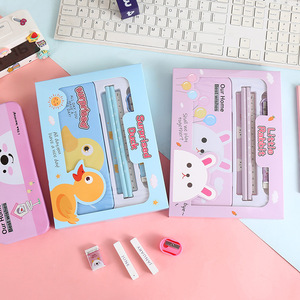 Macaron - Juego <span class=keywords><strong>de</strong></span> Papelería al por Mayor, Útiles Escolares <span class=keywords><strong>y</strong></span> Bonito Juego <span class=keywords><strong>de</strong></span> Papelería con Regla, Lápiz, Borrador, Sacapuntas <span class=keywords><strong>y</strong></span> Estuche para Regalos - Product Image 3