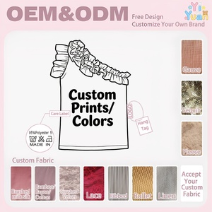 Magliette per Bambine con Motivi Personalizzati OEM, Monospalla Bordeaux con <span class=keywords><strong>Collo</strong></span> a <span class=keywords><strong>Volant</strong></span>, Senza Maniche, Produttori di T-Shirt per Bambini in Cina - Product Image 2