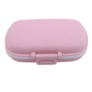 Wholesale 8 Grids Organizer <b>Container</b> <b>for</b> <b>Tablets</b> Travel Pill Box With Seal Ring Small Wheat Straw Medicines - Product Image 1