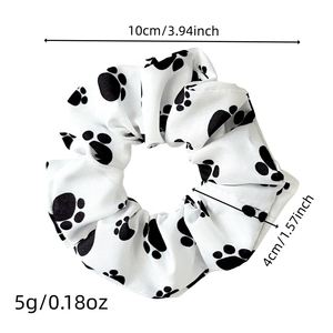 Scrunchies à motif de patte de <span class=keywords><strong>chien</strong></span> mignonnes pour femmes et filles, élastiques à cheveux pour queue de cheval, accessoires capillaires pour fêtes sur le thème des animaux avec motif personnalisé - Product Image 4