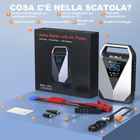 Démarreur de voiture et de moto personnalisé, étanche, OEM, 4500A, 16800mAh, avec compresseur d'air, kit de suralimentation, USB-A/USB-C