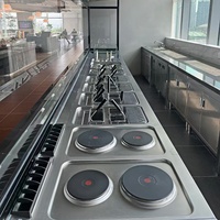 Fourneau à induction en acier inoxydable à 6 brûleurs, équipement de qualité supérieure pour cuisine commerciale