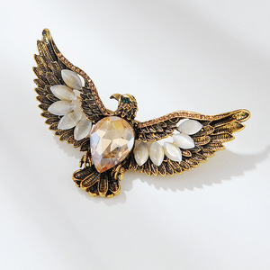 Broches aigle en émail pour femmes unisexe strass Animal oiseau catégorie épingles événement fête sac à dos décoration vêtements accessoires - Product Image 4
