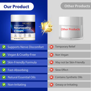 Yeecuce 120g प्राकृतिक दर्द राहत न्यूरोपैथी क्रीम निजी लेबल शरीर की देखभाल न्यूरोपैथी क्रीम को पैरों के हाथों के लिए अतिरिक्त शक्ति - Product Image 5