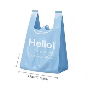 ถุงเสื้อยืดแบบใช้แล้วทิ้ง ถุงหิ้ว HDPE สำหรับซูเปอร์มาร์เก็ต บรรจุภัณฑ์ของชำ ถุงขยะในครัวเรือน ผู้ผลิตขายส่ง - Product Image 1