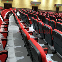 Chaise pliante durable en tissu et plastique pour théâtre, auditorium, église, salle de concert, réunion, bureau, école, cinéma