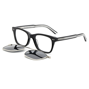 Marco cuadrado <span class=keywords><strong>Clip</strong></span> magnético en <span class=keywords><strong>gafas</strong></span> <span class=keywords><strong>graduadas</strong></span> Marco de acetato y <span class=keywords><strong>clip</strong></span> de metal Imanes de alta resistencia - Product Image 2