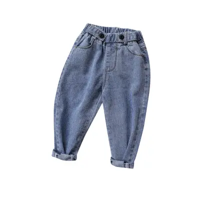 Niñas otoño 2020 nuevo estilo bebé nabo niños otoño Venta caliente azul niños jeans pantalones casuales primavera