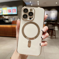 Coque magnétique en TPU souple multicolore pour iPhone 18 17 Pro Max, compatible avec la charge sans fil, vente en gros d'usine