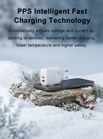 Pengisi Daya Cepat Tahan Api 30W EU Plug Dual USB PD QC3.0 OVP Mini Portabel Pengisi Daya Dinding USB-C/USB-A untuk Kamera Earphone Laptop