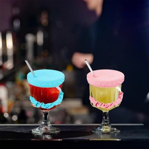 Reusable Fabric Cup Lids With Straws Cute Colorful Covers For Cocktail <b>Drinkware</b> <b>Accessories</b> - Product Image 2