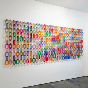 Colorful <b>Resin</b> <b>Craft</b> Chain Wall Sculpture Art Decor Irregular Shape Home Decoration Casting Technique Artistic Feature - Product Image 1
