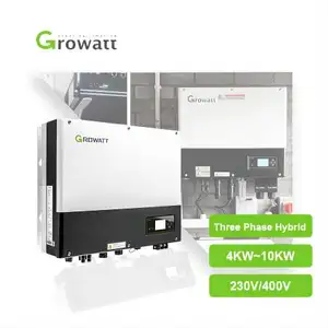 Growatt Bán Buôn Tùy Chỉnh Giá Thấp 4000W 5000W 600W 8000W Năng Lượng Mặt Trời Công Nghệ Biến Tần Vàng Nhà Cung Cấp Lai Năng Lượng Mặt Trời Inversor