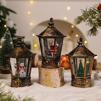 Décorations de Noël, boîte aux lettres vintage, petite lanterne à vent, lumière LED en plastique, cadeau de Noël, ornement