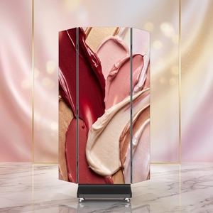 Affichage LED publicitaire numérique P1.86 4K/8K HDR10+ pliable double face, écran LED pliable à trois volets, affichage d'affiches pliables, Adobe RGB 98%, IP43 - Product Image 1