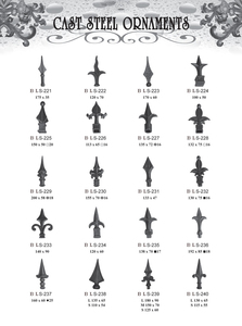 Componentes de repuestos de hierro forjado de 120x28mm Elementos forjados Piki para valla de puerta - Product Image 3