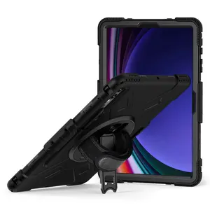 [ Csae For Samsung Tab S9 Plus / Fe ] Holder Tablet Heavy Duty Rotating Case For Samsung Tab S9 FE Plus Case Cover