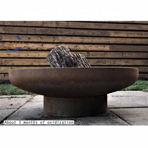 Foyer en acier coupé de style minimaliste, résistant à la corrosion, peut être utilisé comme pièce d'eau dans le jardinadapté aux barbecues - Product Image 6