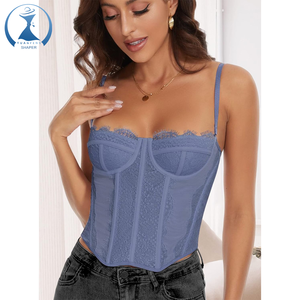 YUANFENG trendy all'ingrosso Top de <span class=keywords><strong>corse</strong></span> de encaje floreale bustier donna in pizzo corsetto sexy trendy corsetto di lingerie - Product Image 2