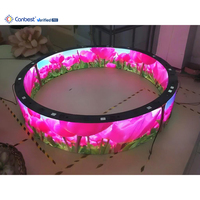 Écran LED souple numérique incurvé Canbest P0.9 P1.2 P1.5 P1.8 P2 P2.5 P3 P4 pour colonne, cylindre, anneau rond, mur vidéo