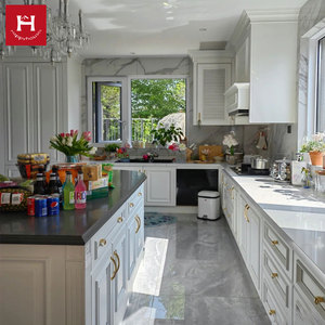 Hạnh Phúc nhà tùy chỉnh tỉnh nhà bếp phong cách thiết kế Cherry rắn gỗ mỹ tủ bếp với đảo lớn - Product Image 5