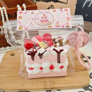 Jouet anti-stress en silicone alimentaire double couche, crème de framboise, crème de ganba, jouet moelleux, jouet de décompression - Product Image 3