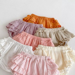 Cubrecuerpo de algodón <span class=keywords><strong>con</strong></span> <span class=keywords><strong>volantes</strong></span> para bebés, braguitas tipo bloomers para niñas pequeñas - Product Image 5