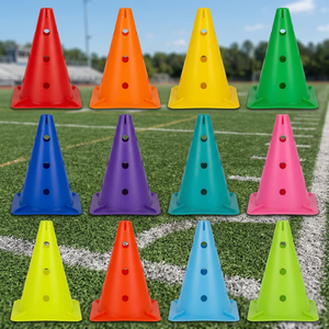 Conos de Agilidad Ecológicos de PE de 30 cm, Resistentes a Impactos y a la Luz Solar, Multicolores, con Logotipo Personalizado, Marcadores de Entrenamiento para Fútbol - Product Image 3