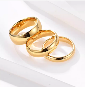 IP Gold 6mm 4mm 2mm anillo abovedado <span class=keywords><strong>de</strong></span> tungsteno <span class=keywords><strong>alianzas</strong></span> <span class=keywords><strong>de</strong></span> boda para Mujeres Hombres <span class=keywords><strong>oro</strong></span> rosa/plata/<span class=keywords><strong>oro</strong></span>/Negro Anillos <span class=keywords><strong>De</strong></span> Compromiso delgados - Product Image 5