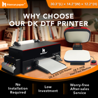 Imprimante DTF de bureau Hanrunpaper A3 30 cm, tête XP600, semi-automatique, compatible Epson
