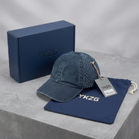 Casquette de baseball rose délavée et vieillie avec logo brodé personnalisé, style vintage, effet déchiré, casquette souple non structurée à 6 panneaux