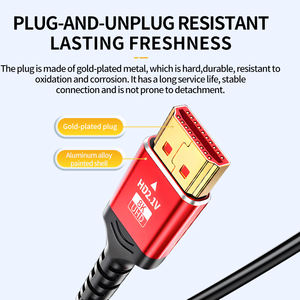 Ультра цифровой индивидуальный высококачественный Плетеный для <span class=keywords><strong>HDMI</strong></span> 2,1 кабель HD 8K совместимый ноутбук PS4 ТВ монитор ПВХ Куртка для - Product Image 5