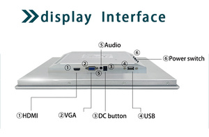21.5นิ้วแผงสัมผัสหลายจอ VGA I3คอมพิวเตอร์อุตสาหกรรม I5 Win Linux OS 4USB 300cdm ² แสงแดดอ่านได้4GB 128G ที่เก็บข้อมูล - Product Image 5
