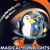 BGL Mécanique Pingouin Jouet À Piles Électrique Danse Enfants Figure avec Lumière et Musique pour Enfants de 2 à 4 Ans