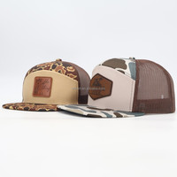 Gorra Richardson 168 de Alta Calidad, 7 Paneles, Personalizada, con Malla, Parche de Cuero con Logotipo, Gorra de Caza Verde Camuflaje, Gorra Trucker Richardson 112
