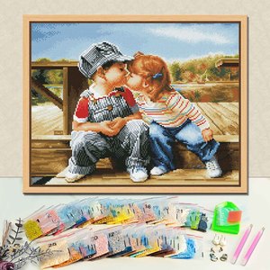 Kits de peinture diamant DIY personnalisés 43*54 pour adultes, peinture diamant ronde à couverture complète - Product Image 1