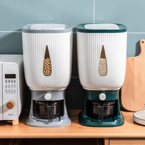 Contenedor de Arroz Automático, Dispensador de Cereales y Granos, Recipiente para Alimentos Secos, Caja de Almacenamiento de Arroz, Dispensador de Arroz Plegable, Recipiente de Plástico - Product Image 1